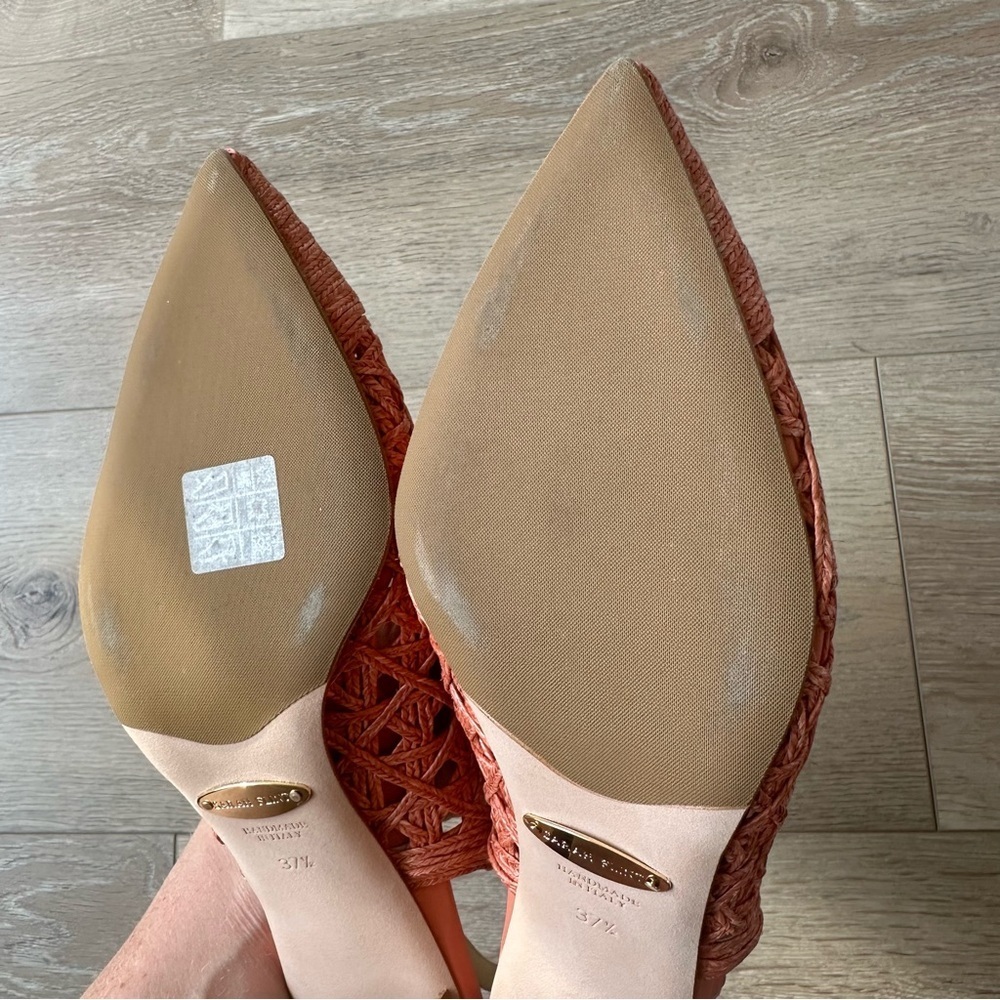 Sarah Flint Coral Woven Slingback Pumps - Picture 7 of 16